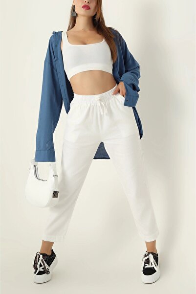 TÜCCAR UMUT Kadın Lastikli Havuç Pantolon