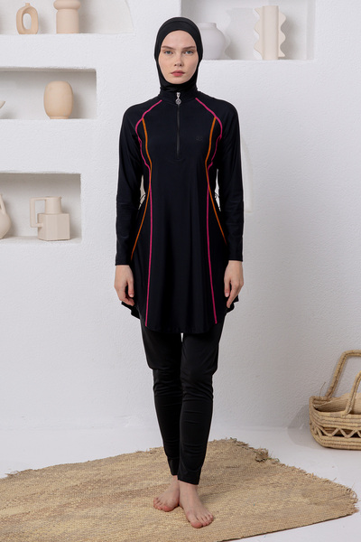 Adasea Costum de baie Lorcan Lycra cu mânecă lungă, stil hijab 1108