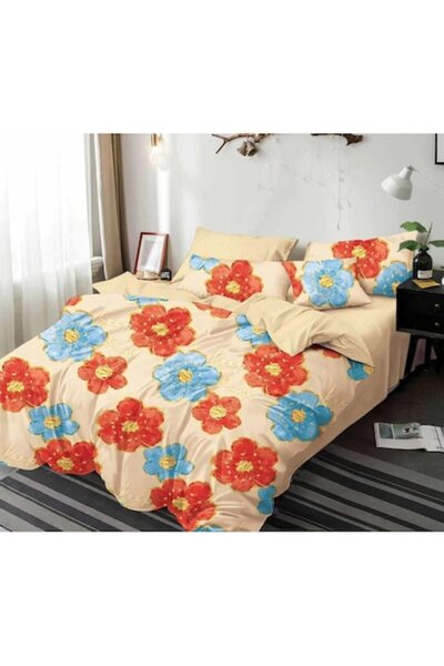 OEM Double Bed Linen, Floral Design, 2 Persons, 6 Pieces, Finet, 220x230cm, M...