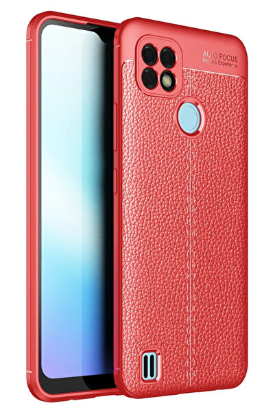 BSN STİL Bsnshop Realme C21 Case Auto Focus Cover - Red 1058986