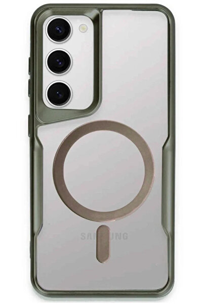 BSN STİL غطاء سيليكون من BSNSHOP لهاتف سامسونج جالاكسي S23 بويي ماج سيف - أخض...