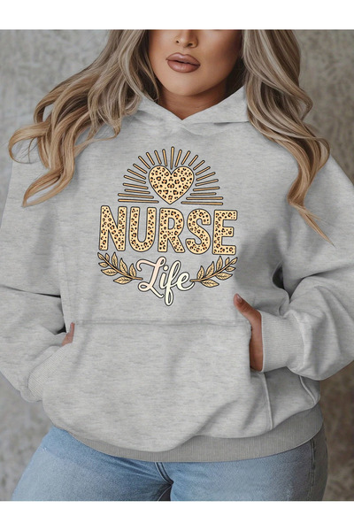 ibibik moda مطبوع للجنسين النساء / الرجال قصة فضفاضة بغطاء رأس سويت شيرت