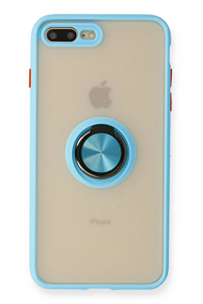 Hulyomer Hub غطاء سيليكون هوليومر 7 بلس مع حلقة مونتريال - أزرق ثلجي 1185576