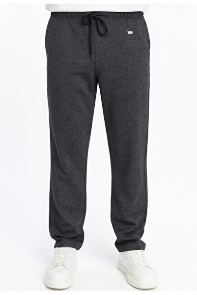 AXXEL Men's Anthracite Melange 2 Thread Pocket Straight Leg Sweatpants with B...
