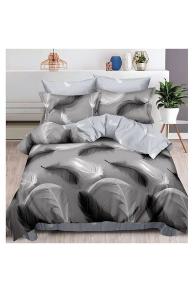 Pucioasa Double Bed Linen Set, Pucioasa, 6 Pieces, Gray