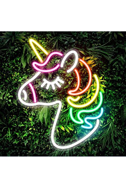 Slasa Neon Unicorn LED Light Sign 27x35 cm Multicolor Kids Room Decor