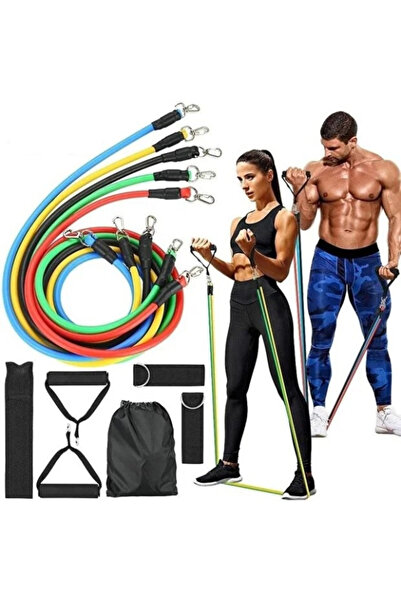URZ GRUP 11 Piece Multifunctional Fitness Exercise Band Set