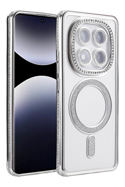 Hulyomer Hub حافظة هوليومر لشاومي ريدمي نوت 14 برو 5G مع مغناطيس آمن - فضي 11...