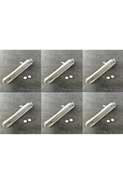 Günalp Pvc Aksesuar مقبض ألومنيوم مخفي (مدمج) أبيض 6 قطع