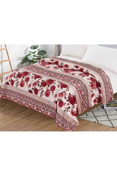 OEM Κουβέρτα Διπλού Κρεβατιού, Cocolino, Sonia-Home, Με Σχέδιο Κόκκινα Τριαντ...
