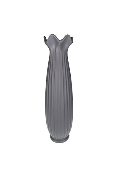 OEM Vază ceramică cu dungi și gură ondulată, M2, 17X60 cm