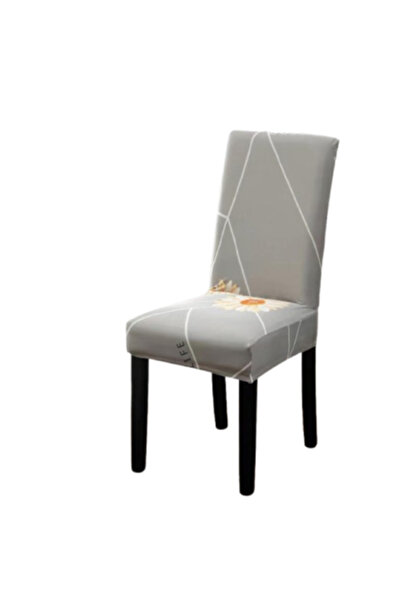 OEM Set de 6 huse de scaun, poliester cu elastan, model floral multicolor