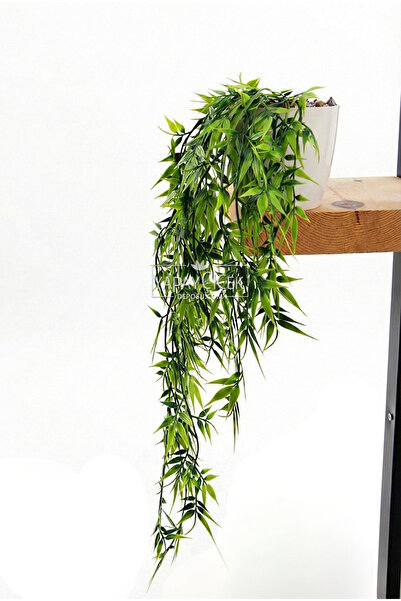 Yapay Çiçek Deposu Yapay Çiçek Saksıda Sarkan Mızrak Sarmaşık 70 cm Yeşil