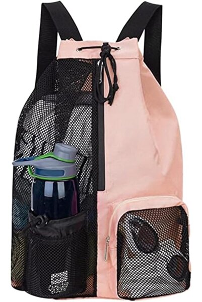 Skycare Swim Bag Mesh Drawstring Backpack with Wet Pocket Beach Backpack for ...