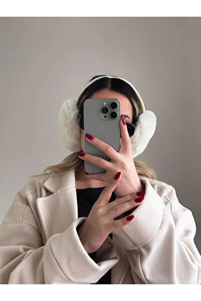 LEROSY CO. Căști de pluș alb