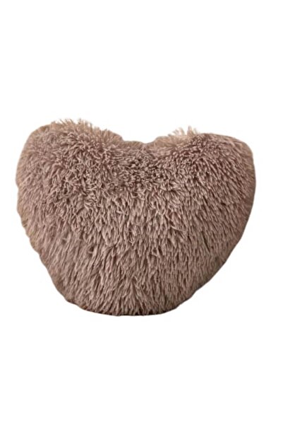 JOJO HOME Pernă decorativă pufoasă, formă de inimă, Jojo Home, 40x30x10cm, bej