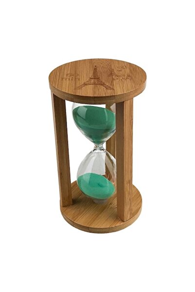 OEM Clepsidră din lemn cu text 60 de minute, 11x19 cm, maro-verde