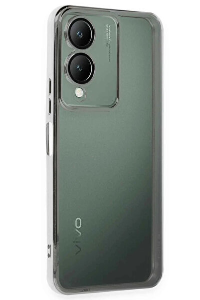 Hulyomer Hub حافظة هوليومر فيفو Y17S من السيليكون مع عدسة - فضي 1185576