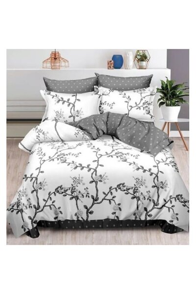 Pucioasa Double Bed Linen Set, Pucioasa, 6 Pieces, Floral Print