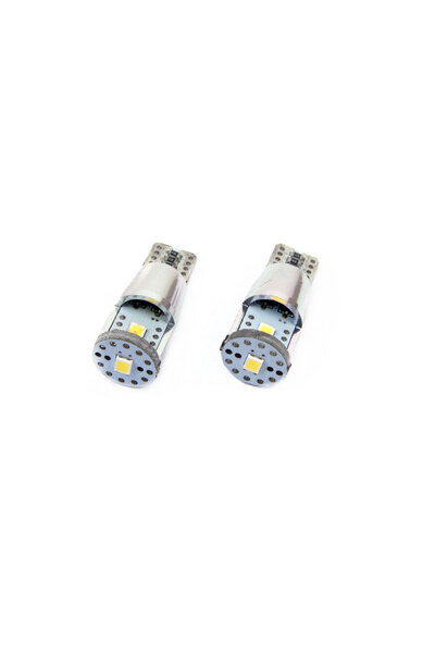AMIO Set becuri auto cu LED CANBUS compatibil T10e W5W 3 SMD ALU Alb 12V/24V,...