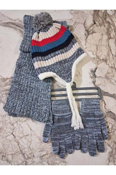 EDWOL Girl and Boy Waiter Size 3-Piece Fleece-Lined Scarf, Beanie, and Gloves...