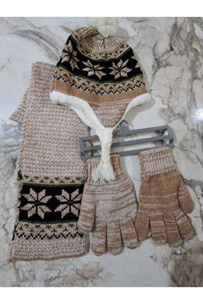 EDWOL Girl and Boy Waiter Size 3-Piece Fleece-Lined Scarf, Beanie, and Gloves...