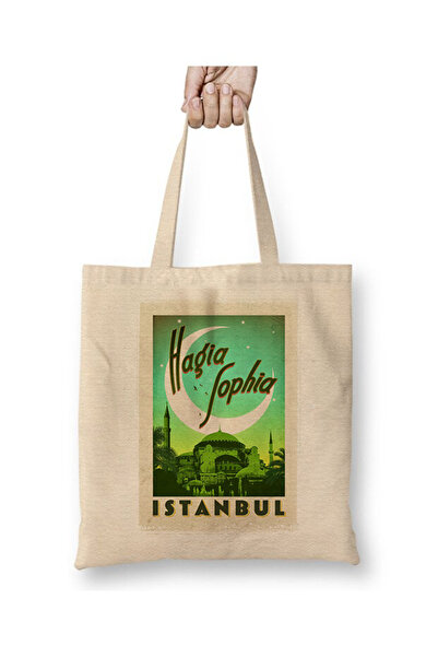 Toyaso حقيبة قماشية سياحية من مسجد الأيوسوفييا في اسطنبول، هدية للسفر والتنزه...