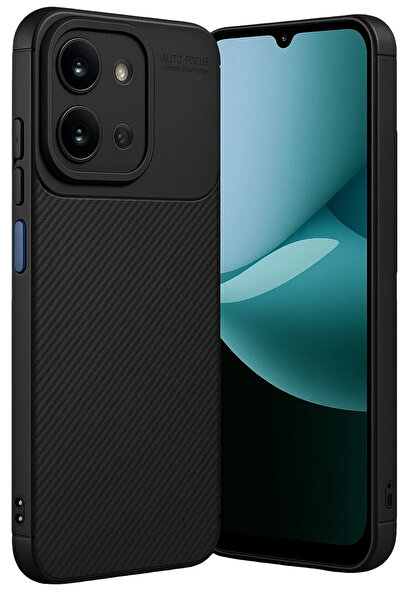 BSN STİL غطاء كربون بتركيز تلقائي لهاتف شاومي ريدمي 15C 4G - أسود 1058986