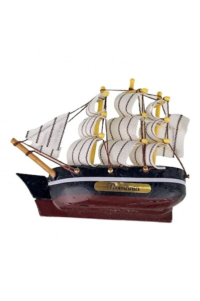OEM Sailboat Magnet, Wood, 9x8cm, Black-Brown