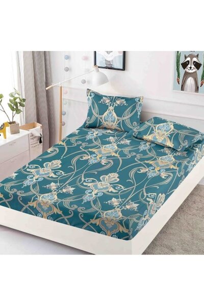 JOJO HOME Husă de pat dublu cu elastic, Jojo Home, imprimeu abstract, M1, 3 p...