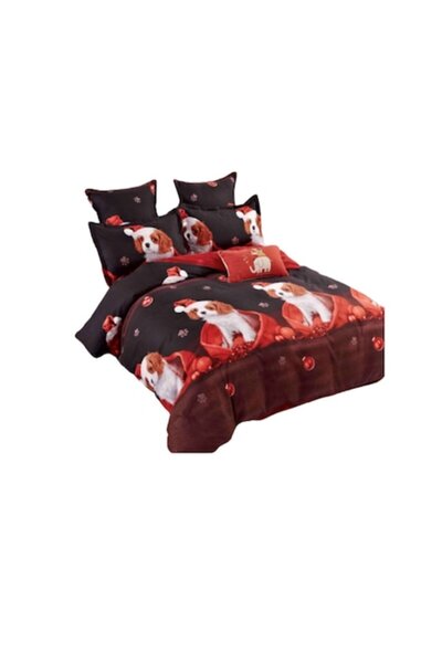 JOJO HOME Bed Linen Set, Jojo Home, Finet, 2 Persons, 6 Pieces, Dog, 230x240c...
