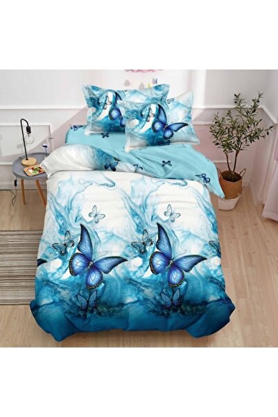 OEM Lenjerie de pat reversibilă, cearșaf elastic, flanel, 1 persoană, 4 piese...