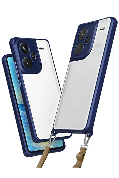 BSN STİL حافظة بيستشوب شاومي ريدمي نوت 13 برو بلس من السيليكون - أزرق داكن 10...