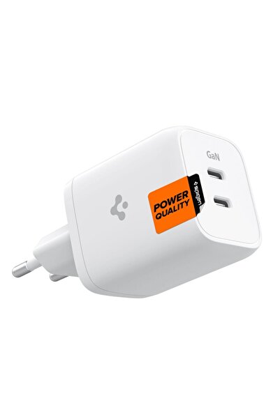 Spigen Încărcător rapid PowerArc 65W cu USB-C dual, alb