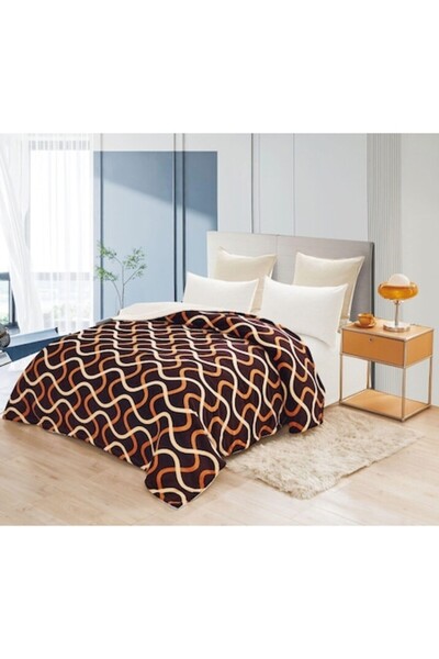 OEM Κουβέρτα διπλού κρεβατιού, Ριγέ σχέδιο, 200x230εκ., Πολύχρωμη