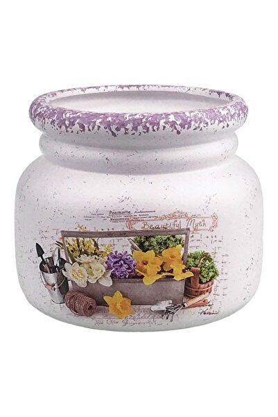 OEM Vază ceramică, 19x16 cm, multicoloră