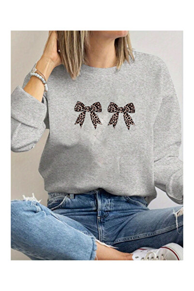 Deocept Women's Printed Crew Neck Comfortable Fit Women's Sweatshirt