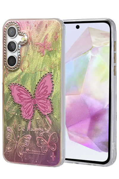 BSN STİL غطاء حماية لهاتف سامسونج جالاكسي A35 5G من BSNSHOP، غطاء بنمط مرآة -...