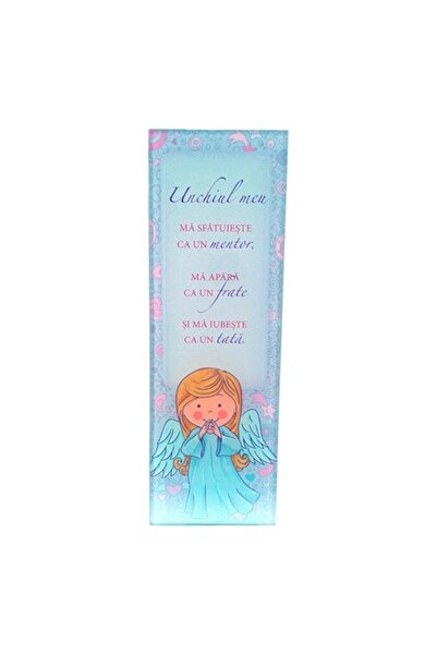 OEM Decorațiune din sticlă inscripționată cu dorințe pentru unchiul M4, 6x18 cm