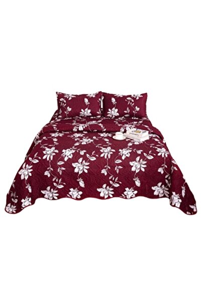 OEM Bed Cover, Microfiber, 3 Pieces, 2 Persons, 220x240cm, Floral Print, Whit...