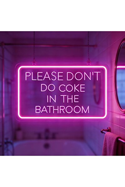 Slasa Please Don’t Do Coke LED Neon Sign 25x40 cm Funny Decor