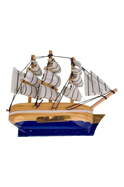 OEM Sailboat Magnet, Wood, 9x8cm, Beige-Blue