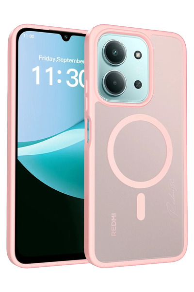 BSN STİL غطاء ماج سيف من بي إس إن شوب لهاتف شاومي ريدمي 15 سي 4 جي - لون بودر...