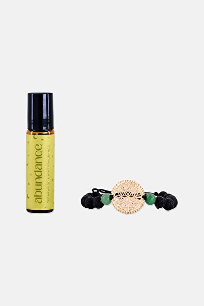 Muy Mucho Abundance Jade Gemstone Scented Bracelet And Fragrance Roll On
