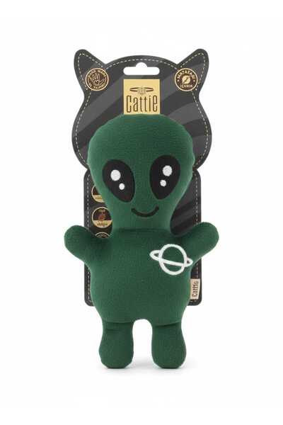 cattie Handmade Alien Cat Toy with Matatabi Content-20 Cm-Green