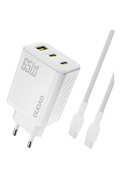 DUDAO A29C_Alb GaN 2x USB-C + 1x USB-A 65W Alb