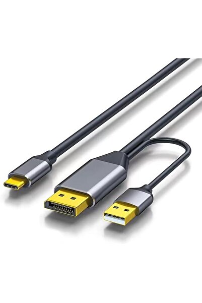 The Bros كابل محول DisplayPort إلى USB-C بدقة 4K60Hz بطول 6.6 قدم، محول من من...