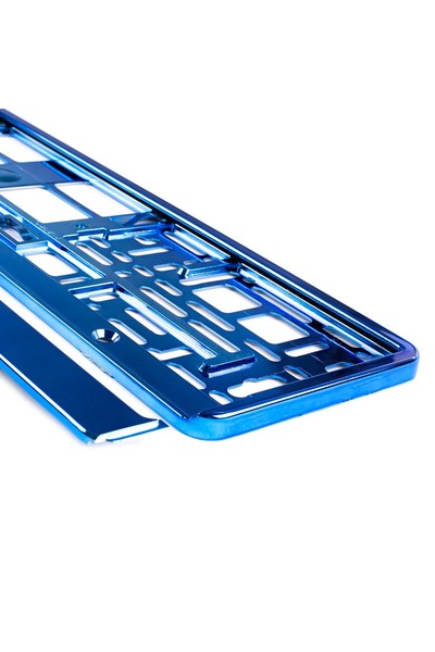 AMIO Suport numar inmatriculare din plastic, calitate Premium, culoare ALBASTRA