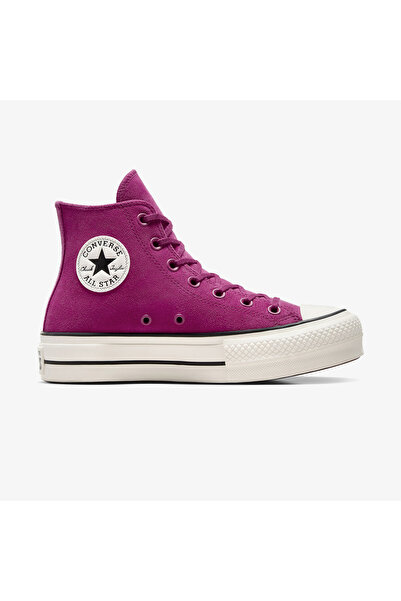 Converse Chuck Taylor All Star Lift Kadın Mor Süet Platform Sneaker