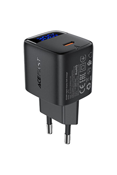 Acefast KF2349320 Γρήγορη φόρτιση τύπου C 30W Μαύρο